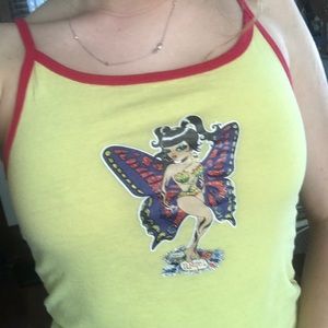 Vintage fairy “angel” cropped tank Cosmic Girls
